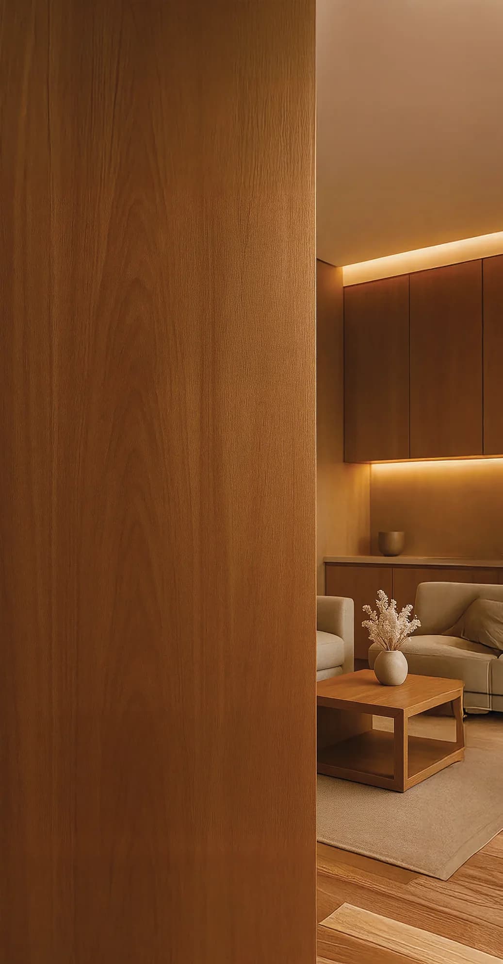 Interior finished with hokon boards