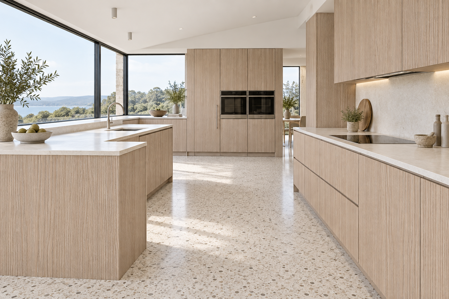 Kitchen design visualization with Twilight Burr HG3002 cabinetry