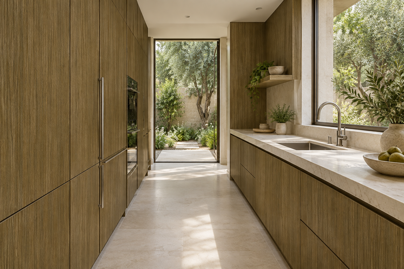 Kitchen design visualization with Mellow Oak Cyan HQ6112 cabinetry