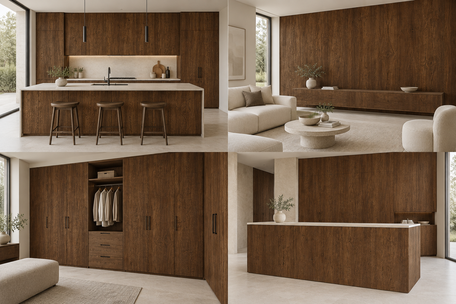 Kitchen design visualization with Brown Sherman Oak 4132 cabinetry